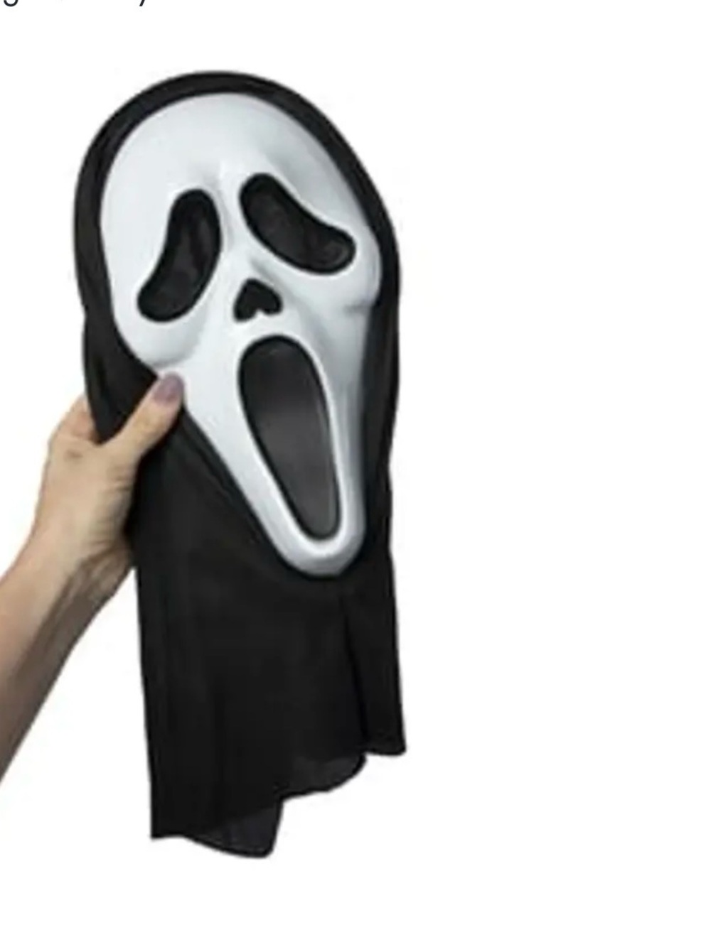 Classic Ghostface Costume Mask - White & Black